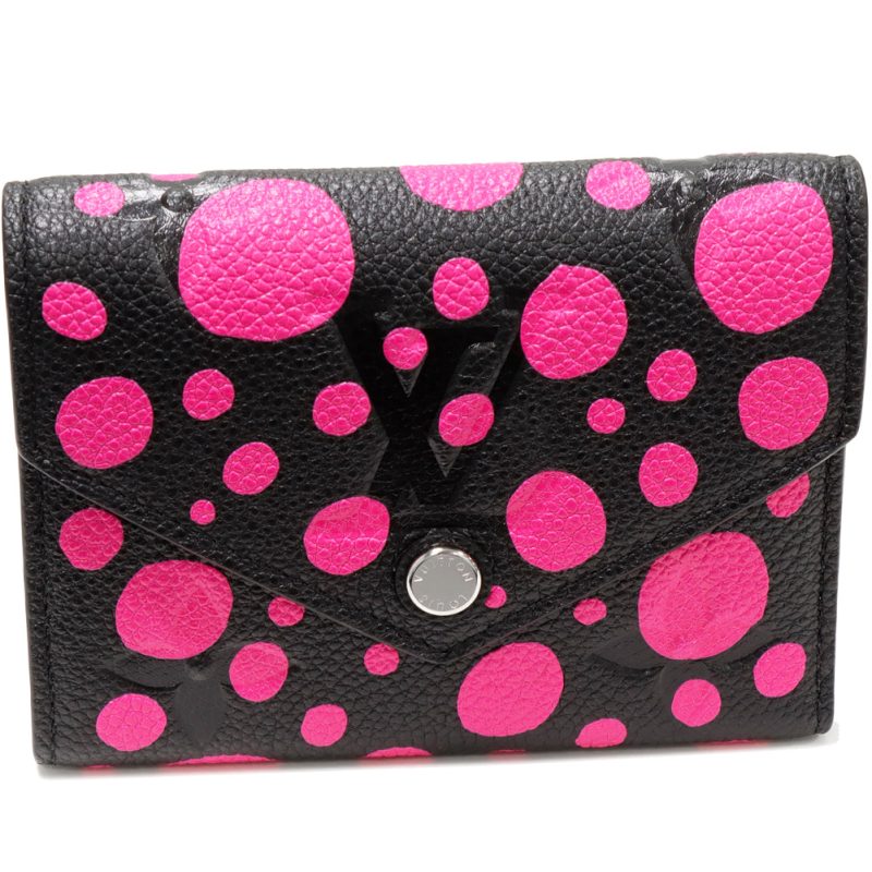 Louis Vuitton Leather Wallet Monogram Black Pink - Barde