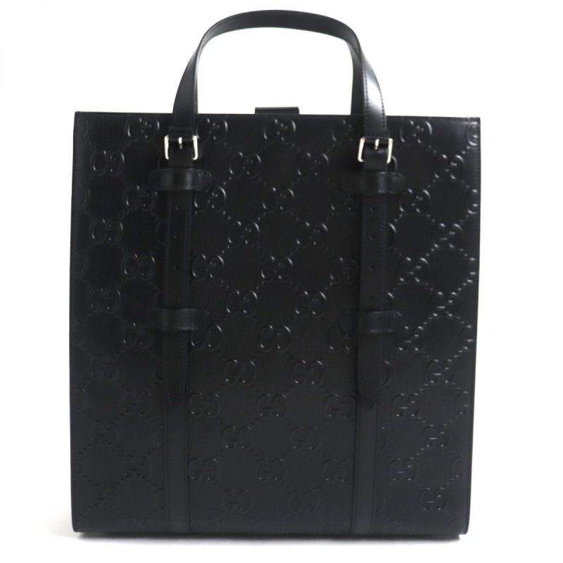 Gucci GG Embossed Leather Tote Bag 700421 - Barde