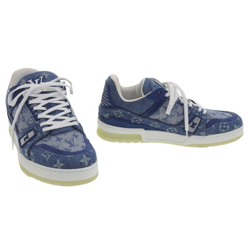 Louis Vuitton Denim Trainer Sneakers - Barde - Image 2