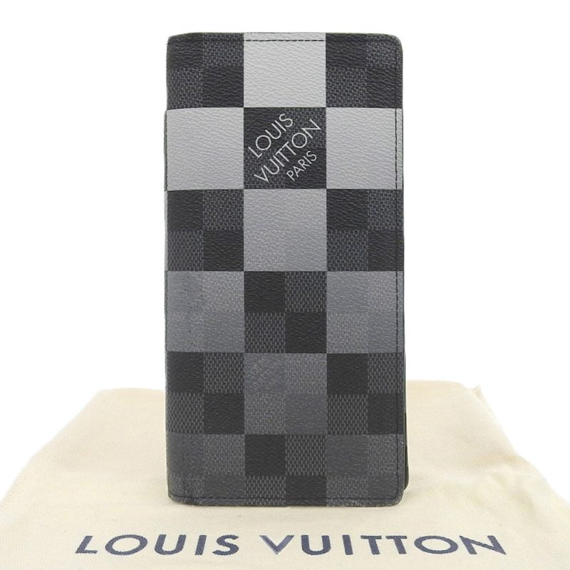 Louis Vuitton Damier Graphite Giant Portefeuille Brazza NM Wallet N40415 - Barde