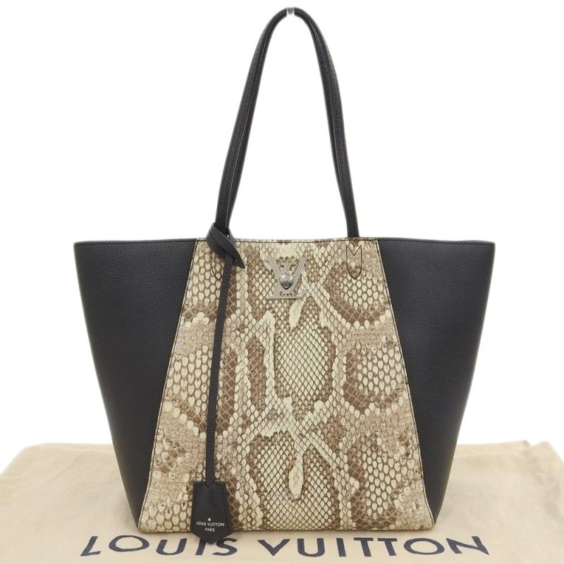 Louis Vuitton Lockme Cabas Tote Bag Leather Python N92917 - Barde