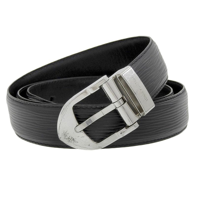 Louis Vuitton Epi Belt Noir Silver M6833 - Barde