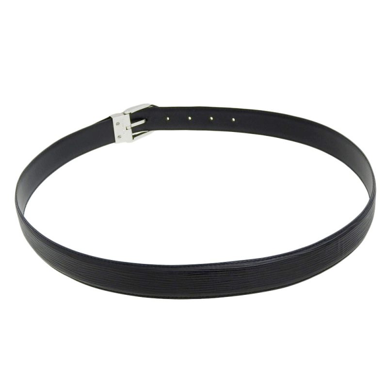 Louis Vuitton Epi Belt Noir Silver M6833 - Barde - Image 2
