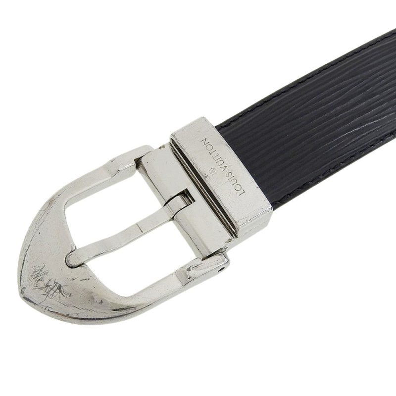 Louis Vuitton Epi Belt Noir Silver M6833 - Barde - Image 3