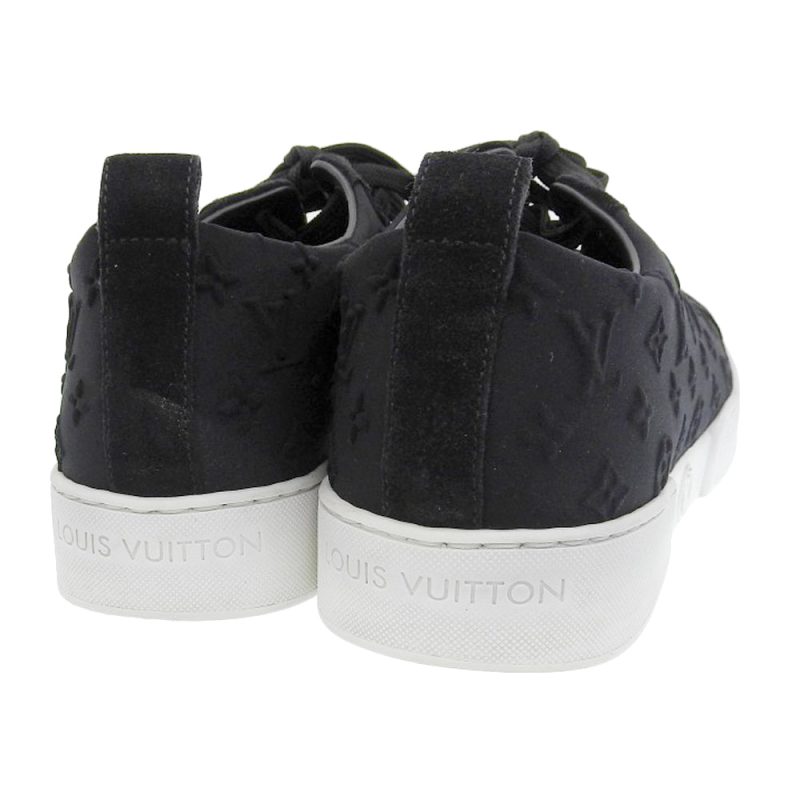 Louis Vuitton Suede Sneakers Black in Great Condition - Barde - Image 4