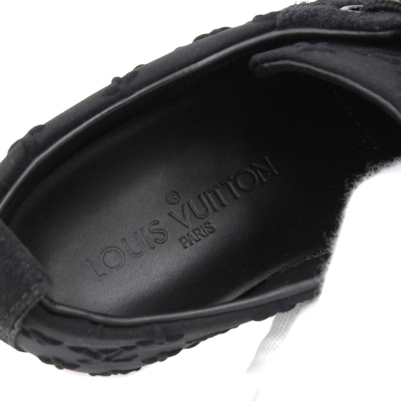 Louis Vuitton Suede Sneakers Black in Great Condition - Barde - Image 8
